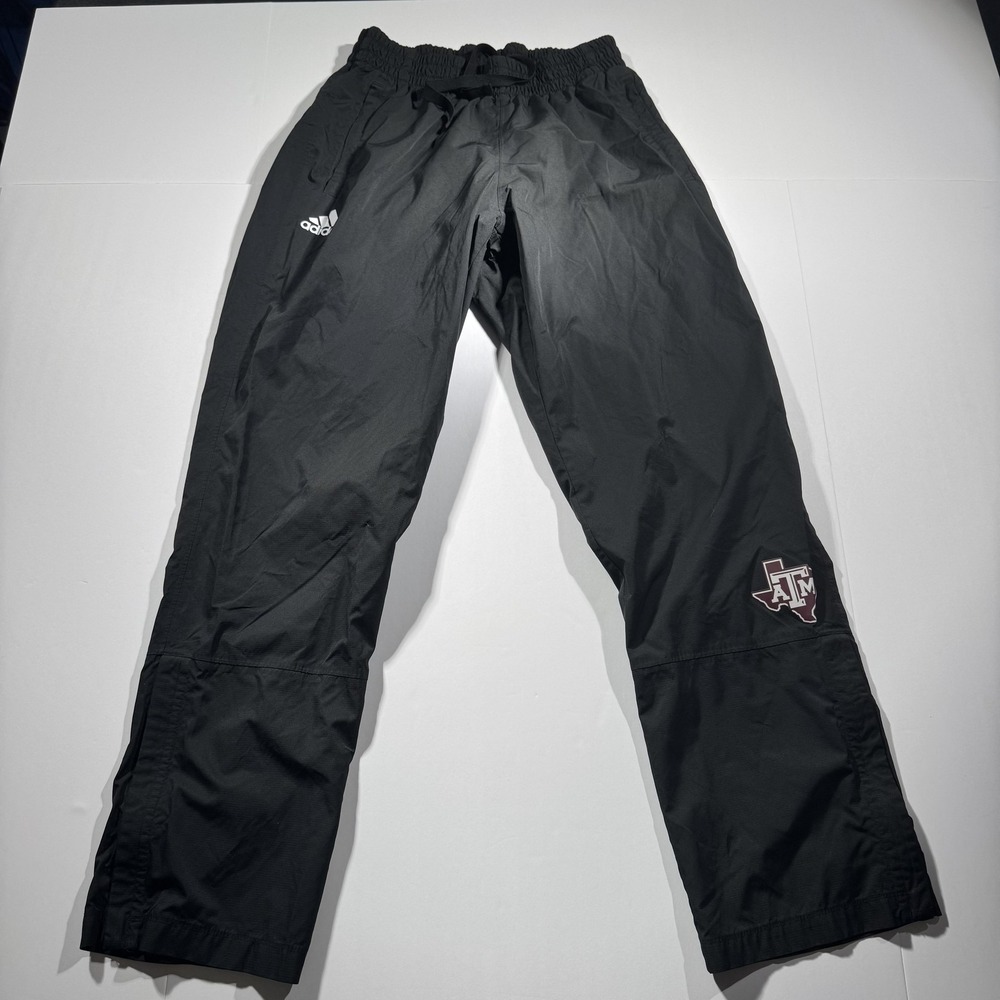 Texas A&M Aggies Pants Mens Small (24x30) Black College Football Adidas Tearaway